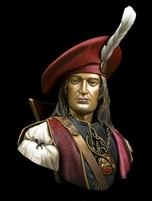 Venetian Admiral, 200mm (1/9) Scale Resin Bust