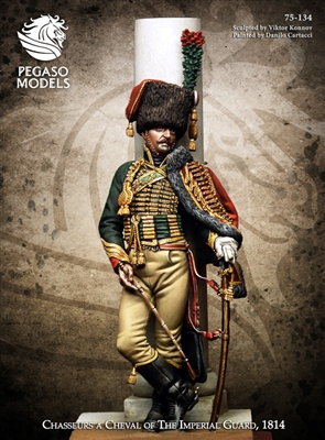 Chasseurs A Cheval of the Imperial Guard, 1814, 75mm Resin Full Figure Kit