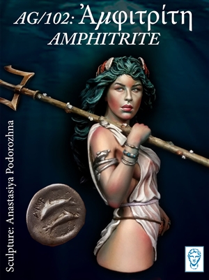 AG-102 Amphitrite, 200mm bust, 7 resin pieces, sculpted by Anastasiya Podorozhna, box art by Alexandre Cortina Bonastre