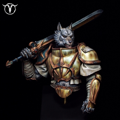 Resin cast fantasy bust in 1/12 scale