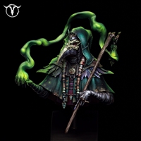 Resin cast fantasy bust in 1/10 scale