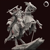 Resin cast fantasy mounted full figure in 80mm.  It includes alternate heads.