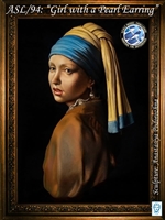 ASL-94 Girl with a pearl earring, 200mm bust, 3 resin pieces, sculpted by Anastasiya Podorozhna, box art by Alexandre Cortina Bonastre