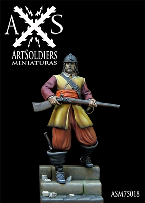 ASM75018 Parlamentary Cavalry ECW 1647, 75mm high quality resin figure