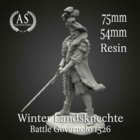 ASME75001 Winter Landsknechte Battle Governolo 1526, 75mm high quality resin figure