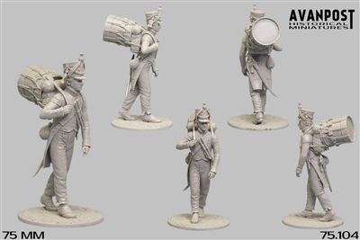 Drummer, 75th Line Infantry Regiment, 1812, 75mm Resin Full Figure Kit