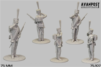 NCO of Grenadier Company, 21st Jaeger Regt, 1812, 75mm full figure resin kit