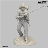 Confederate Soldier, 1864, 75mm Resin full figure