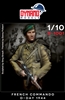 B-1001 French Commando D-Day 1944 Leon, 1/10 scale resin bust, sculpted by Greg Girault, box art painted by Danny Pollaert