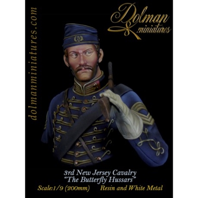 B-12 3rd. New Jersey Cavalry, 1/9 (200mm) scale resin and white metal bust