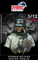 B-1202 German Soldier Winter 1943/44, 1/12 scale resin bust, sculpted by Greg Girault, box art painted by Kirill Kanaev