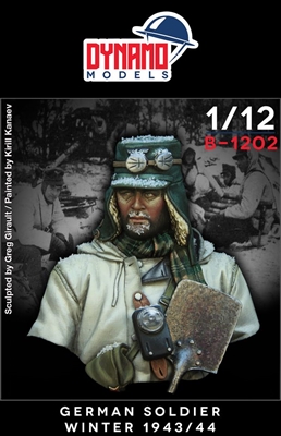 B-1202 German Soldier Winter 1943/44, 1/12 scale resin bust, sculpted by Greg Girault, box art painted by Kirill Kanaev