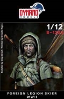 B-1203 Foreign Legion Skier WWII, 1/12 scale resin bust, sculpted by Greg Girault