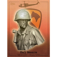 B12-5 Hal Moore, 1/12 scale resin bust, white metal delicate pieces, unpainted, requires assembly and cleaning