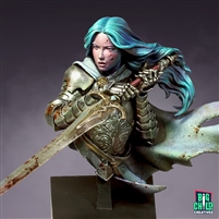 BCSWBU0001 Iron Heart, 1/12 scale resin bust, sculpted by Hugo Gomez Briones, box art painted by David Arroba