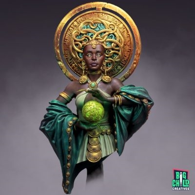 BCSWBU0008 Priestess of the Mystic Circle, 1/12 scale resin bust