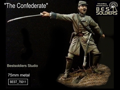 The Confederate, 75mm white metal full figure kit