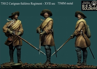 Carignan-Salieres Regt.-XVII sec, 75mm Resin figure with optional heads