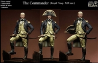 The Commander, (Royal Navy-XIX-sec.), 75mm resin figure with optional heads and right arm