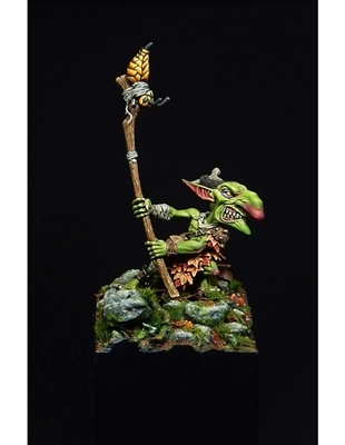 BM0012 Morbag the Goblin, 54mm, 9 resin pieces, sculpted by Valentin Zak, box art painted by Matthieu Roueche