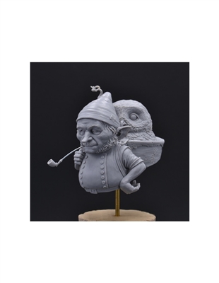 BM0059 SNOKIN AND THE OWL, Total height 70 mm, Pieces 8 high quality resin parts, Concept by Jean-Baptiste Monge, Sculpted by StÃ©phane Camosseto