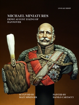 BMM02 Ernst August II, King of Hannover, 1/9 Scale Resin Bust, Sculpted by Matt Springer, Box art by Danilo Cartacci