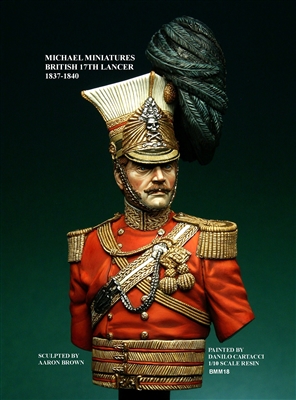 British 17th Lancer, 1837-1840, 1/10 Scale Resin Bust