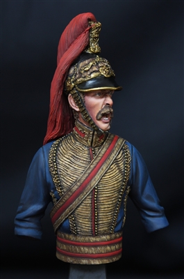 BMM39 Bengal Horse Artillery Officer 1830, 1/10 scale resin bust, Sculpted by Aaron Brown, Box Art Painted by Mike Cramer