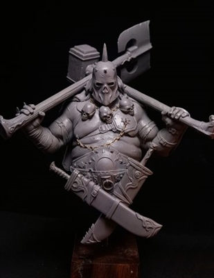 Resin cast fantasy bust in 1/10 scale