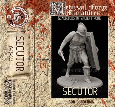 Secutor (Gladiators of Ancient Rome) 75 mm (1/24) Sculpted by: Igor Gurochkin, Material: Resin
