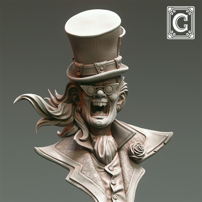 Resin cast fantasy bust in 1/10 scale