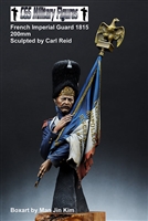 CR-02 French Imperial Guard 1815, 200mm resin bust, sculpted by Carl Reid