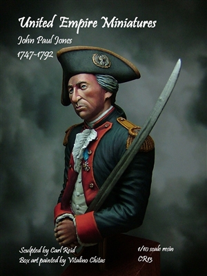 John Paul Jones, 1747-1792, 1/10 Scale Resin Bust