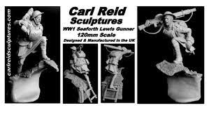 CRS 120-wwi-1, WWI Seaforth Lewis Gunner, 120mm resin figure, sculpt by Carl Reid