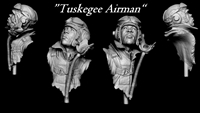 CRS-B6-1 Tuskegee Airman, resin 1/6 scale bust, sculpted by Carl Reid