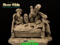 Fantasy vignette depicting Snow White and the 7 Dwarves.  Approximate scale 65mm