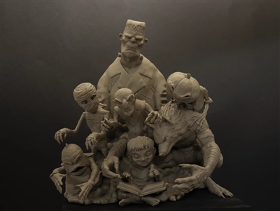 Resin cast fantasy diorama.  There are 19 individual parts and 7 individual figures.  Height is 110mm and width 115mm.