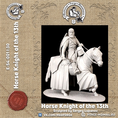 Horse Knight of the 13th Century, 54mm Resin Mounted Figure