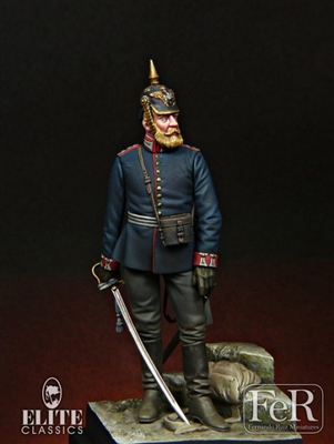 Prussian Foot Guard Hauptmann, 1870, 75mm resin full figure