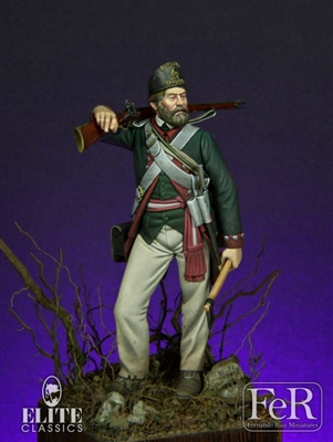 Butler's Rangers Sergeant, 1779, 75mm resin full figure