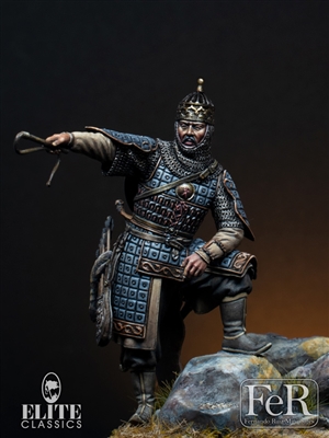 ELI00032 Mongolian Archer, 1380, 54mm resin full figure, 10 high quality parts, sculpted by Anton Volgin, box art painted by Carlos Royo