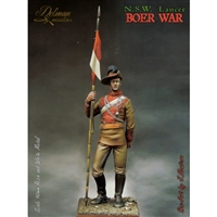 F90-2 N.S.W. Lancer "Boer War", 90mm resin figure and white metal delicate pieces, unpainted, requires assembly and cleaning