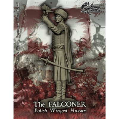 F90-5 The Falconer, 90mm resin figure and white metal delicate pieces, unpainted figures, requires assembly and cleaning