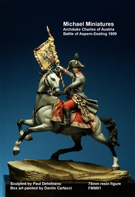 Archduke Charles of Austria, Battle of Aspern-Essling, 1809, 75mm Resin Mounted Figure