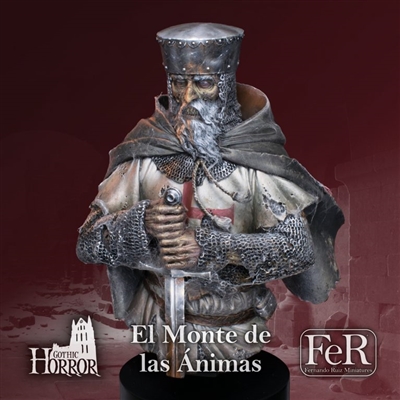 GOT00006 El Monte de las Animas, 1/12 Scale bust, Number of parts of the kit 5, Material is Resin, Sculpture by Pedro Fernandez, Box art painting by Arnau Lazaro