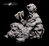 Fantasy bust cast in resin.  1/10 scale