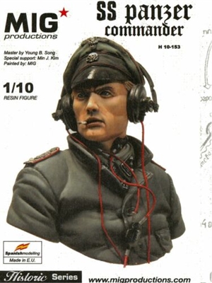 SS Panzer Commander resin bust in 1/10 scale. Sculpted by Young B. Song