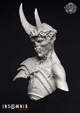 Resin cast fantasy bust. Approximately 67mm