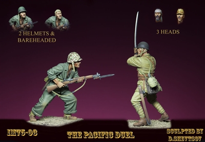 The Pacific Duel, 2 figure set in 75mm