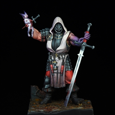 Resin cast fantasy full figure. 75mm